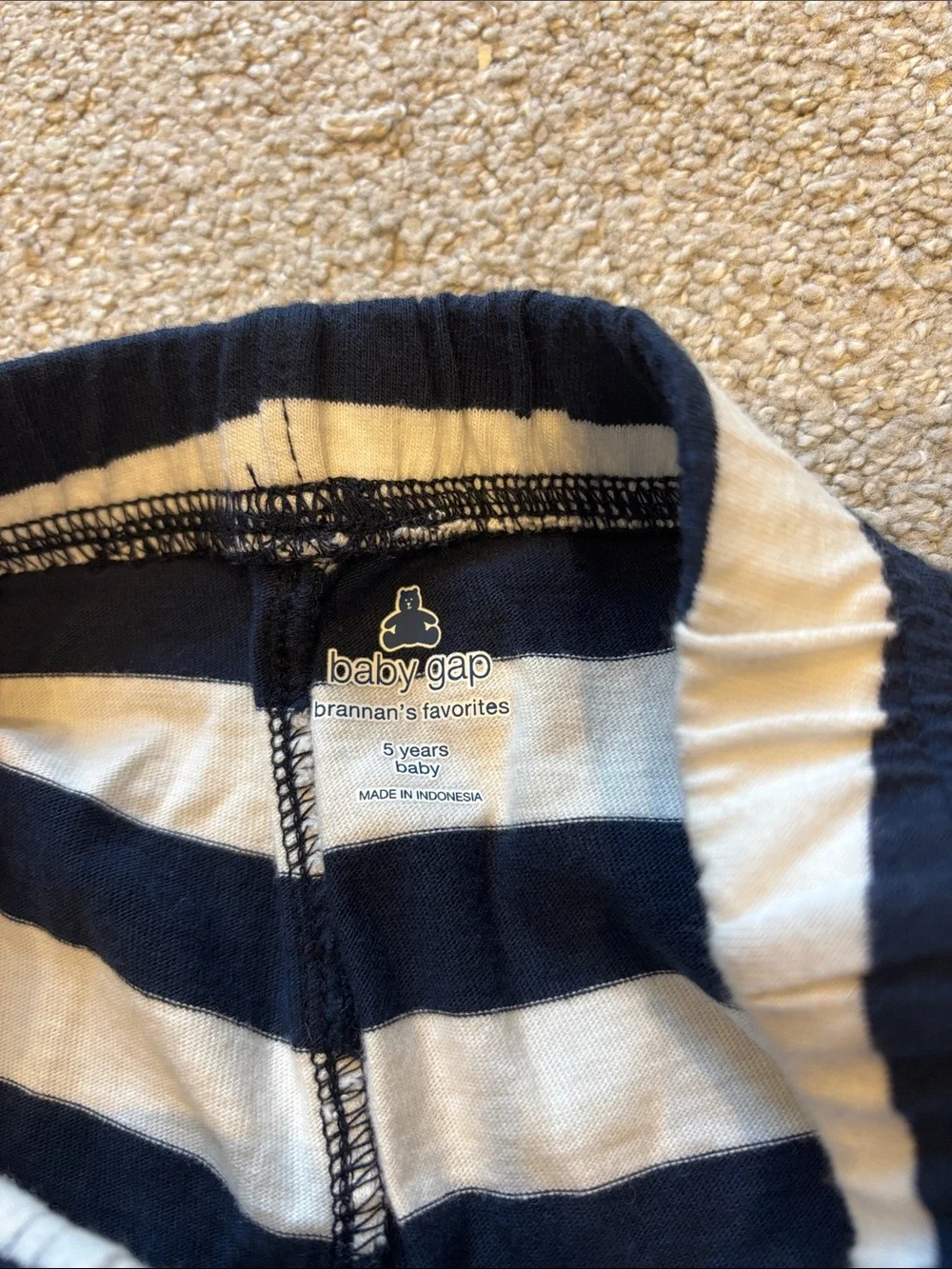 GAP Navy and White Striped Shorts